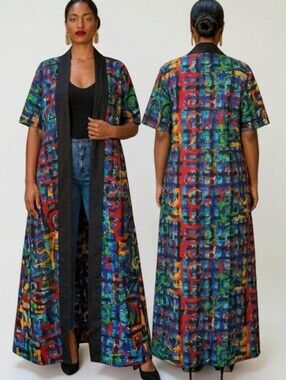 ACE KOUTURE Sogi Maxi Kimono Duster - Size L/XL
